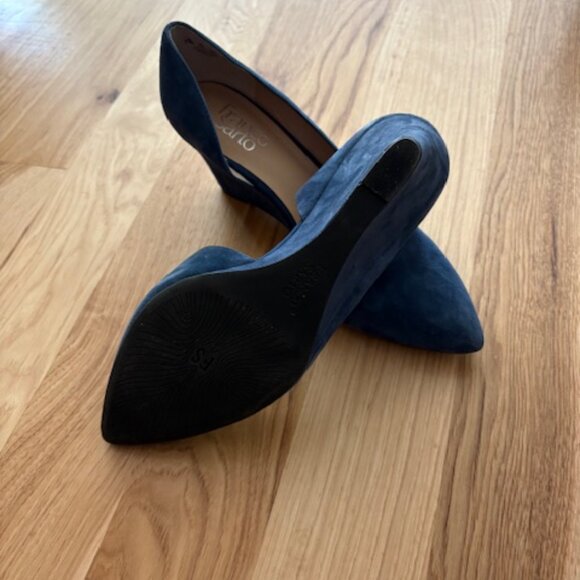 FRANCO SARTO SUEDE POINTED TOE WEDGE HEELS - Size 8 - Picture 4 of 5
